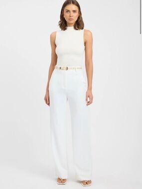 KOOKAI Oyster Tailored Pant in Natural White